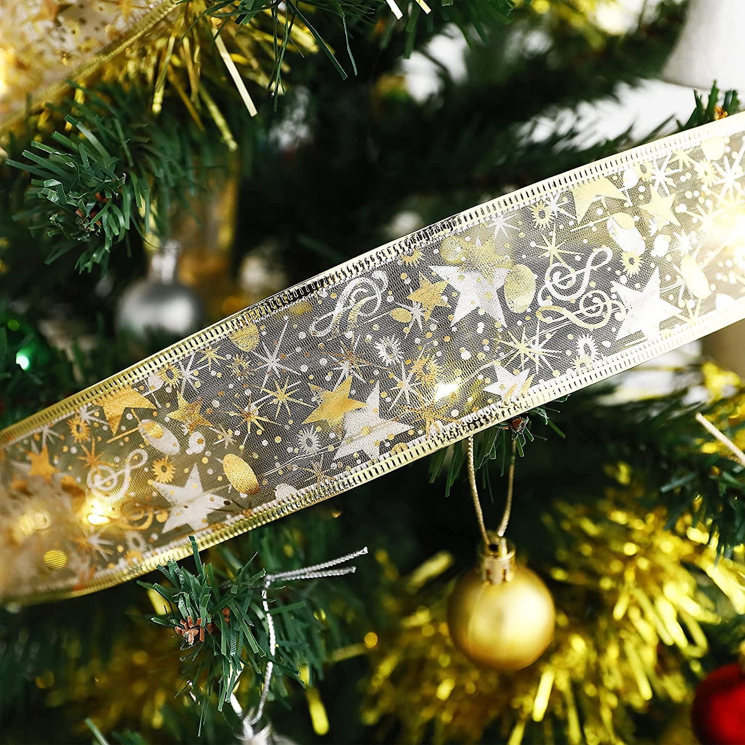 Clearance Saleš„Christmas Ribbon Fairy Lights - Image 13