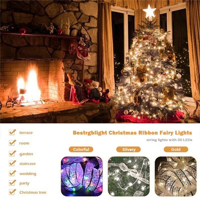 Clearance Saleš„Christmas Ribbon Fairy Lights - Image 14