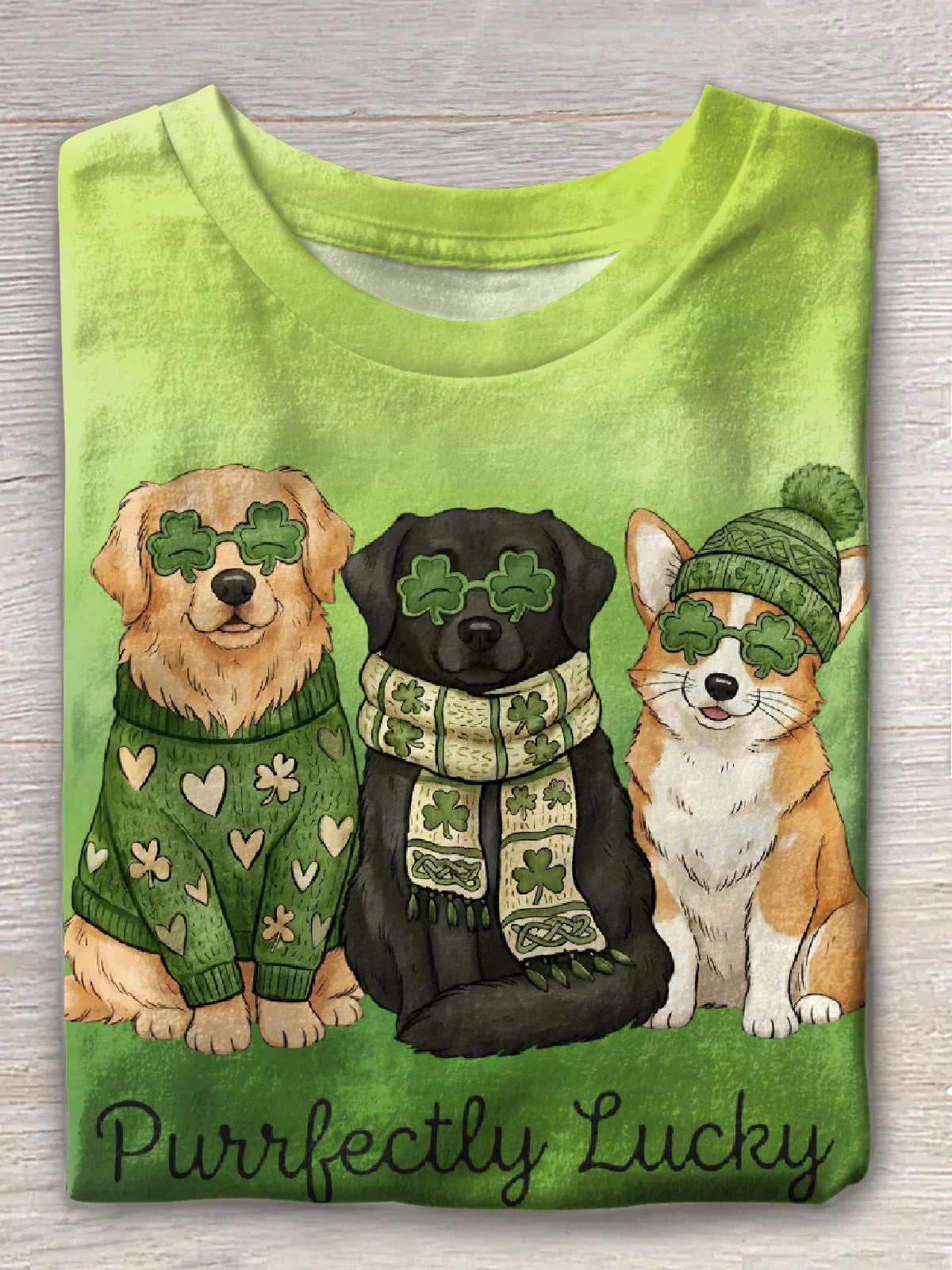Clover Dog Crew Neck T-shirt