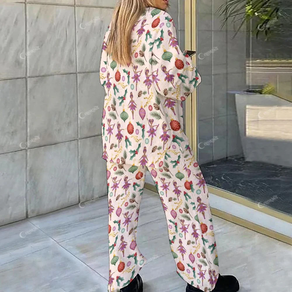 Colordate Dancers And Christmas Prints Loungewear Set For Women - Image 2