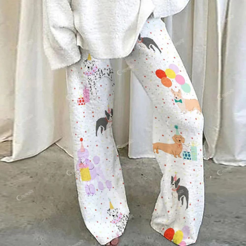 Colordate Gift Puppy Print Loungewear Set For Women - Image 4