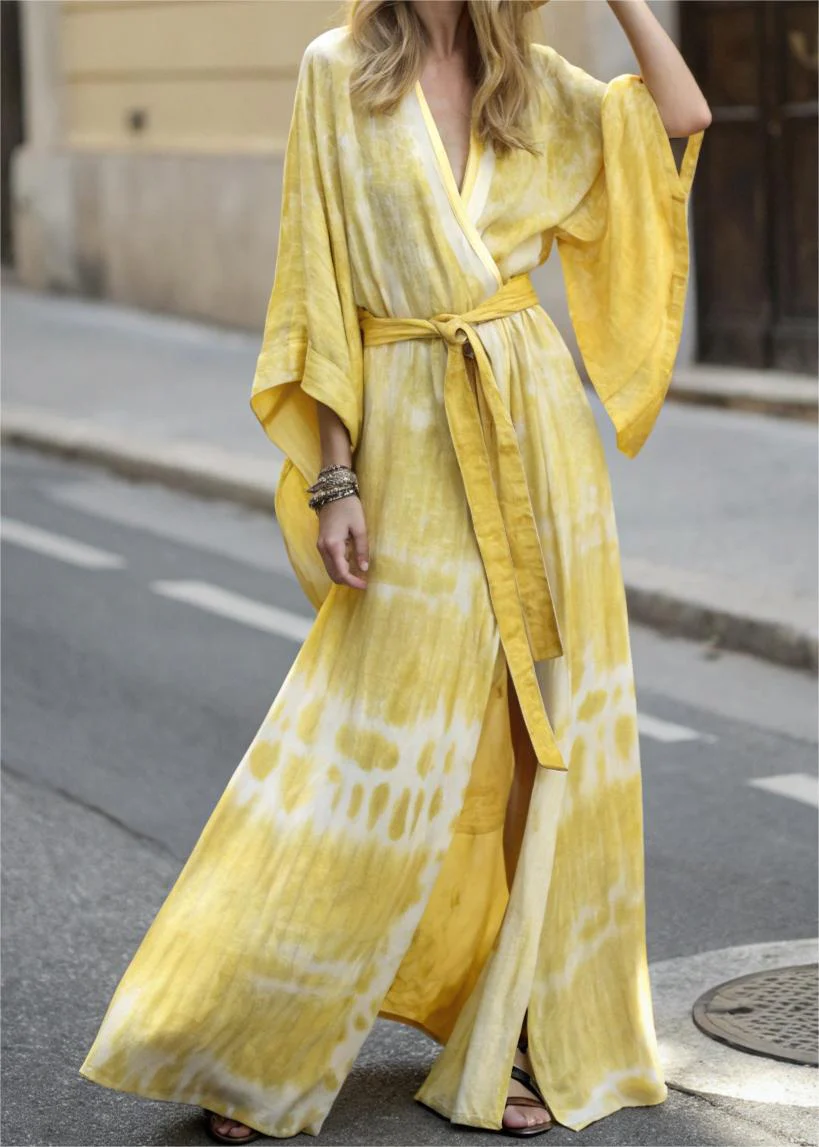 Cotton and Linen Elegant Robe - Image 2
