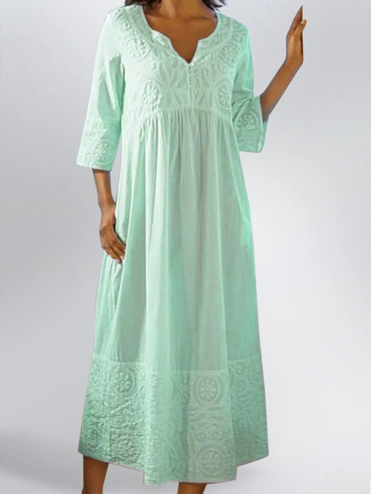 *COTTON LINEN SNAP FRONT DUSTER - Image 5