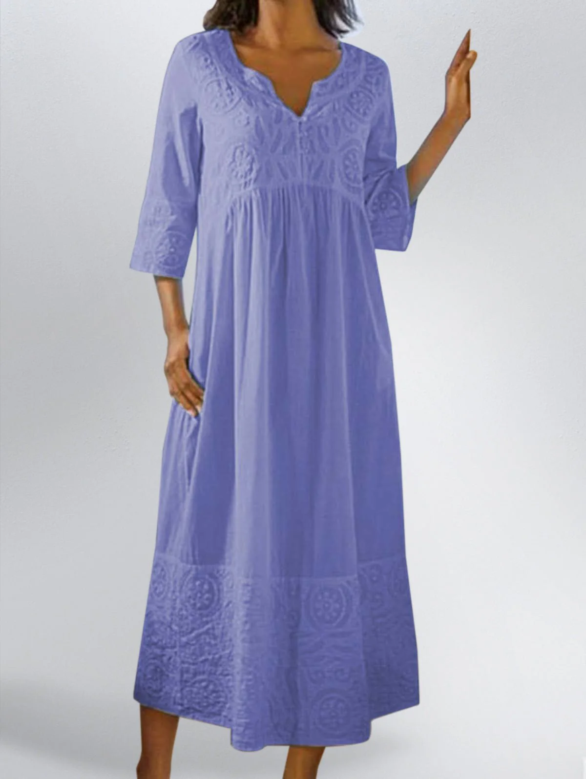 *COTTON LINEN SNAP FRONT DUSTER - Image 8
