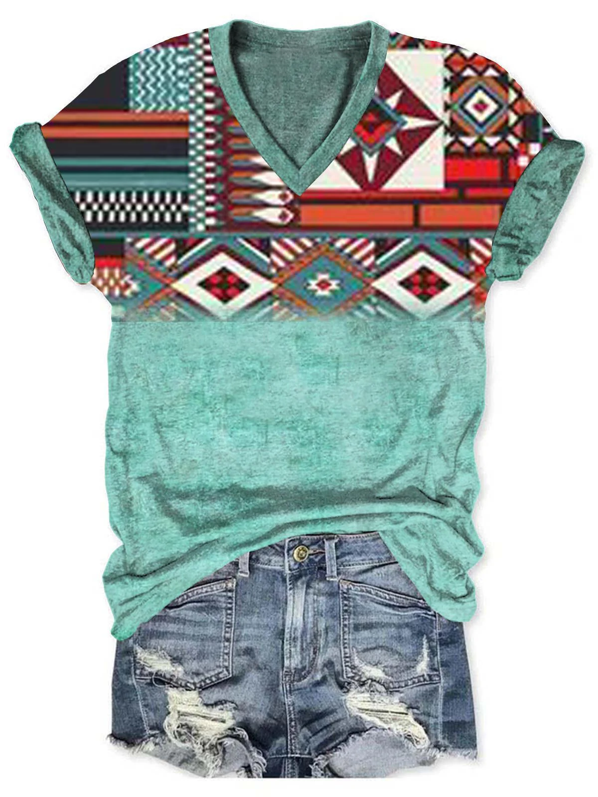 Cowboy Western Aztec Women's T-Shirt - Image 7