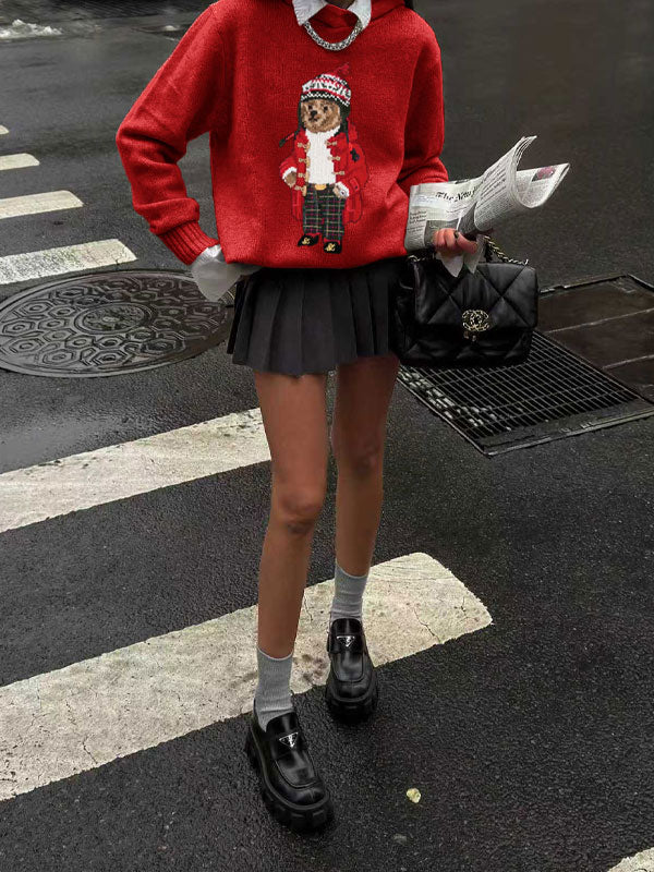 Crew neck knitted pullover - Image 3