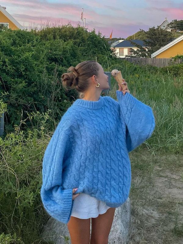 Crew neck knitted sweater - Image 2