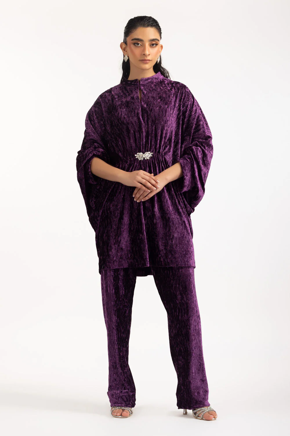 Women's Velvet Long-Sleeved Loose Pajamas Set - Image 3