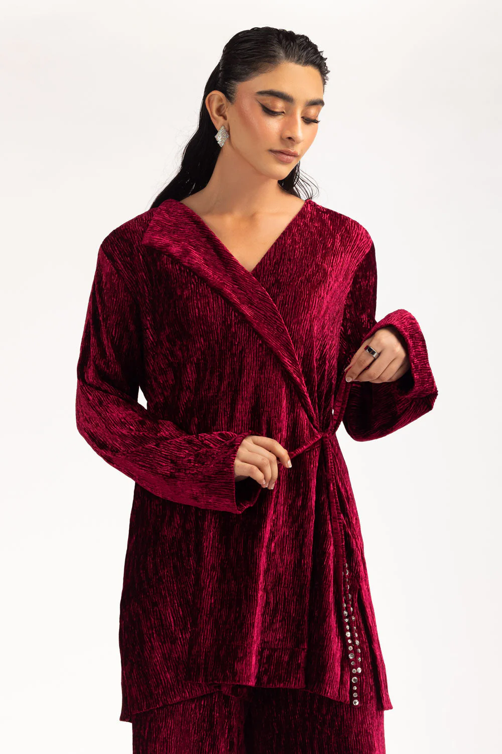 Women's Velvet Long-Sleeved Loose Pajama Set - Image 4