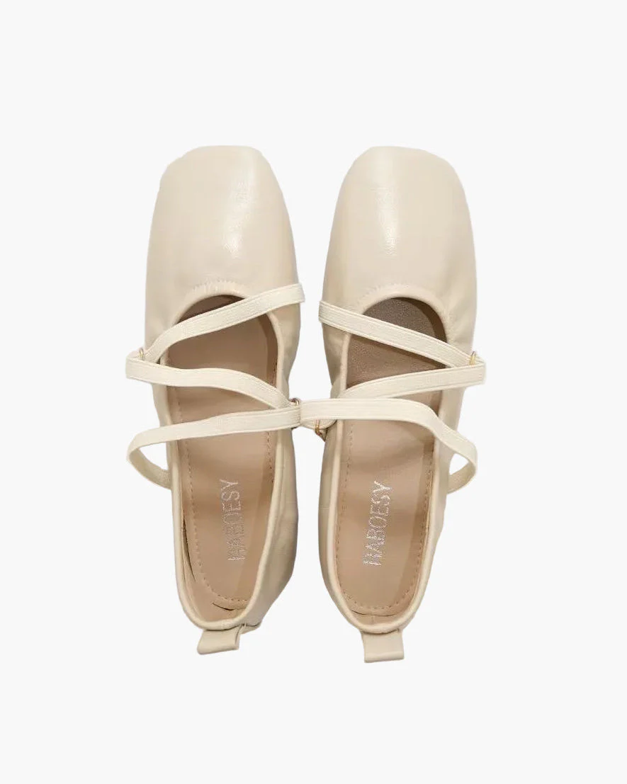 Cross Straps Foldable Ballet Flats - Image 13