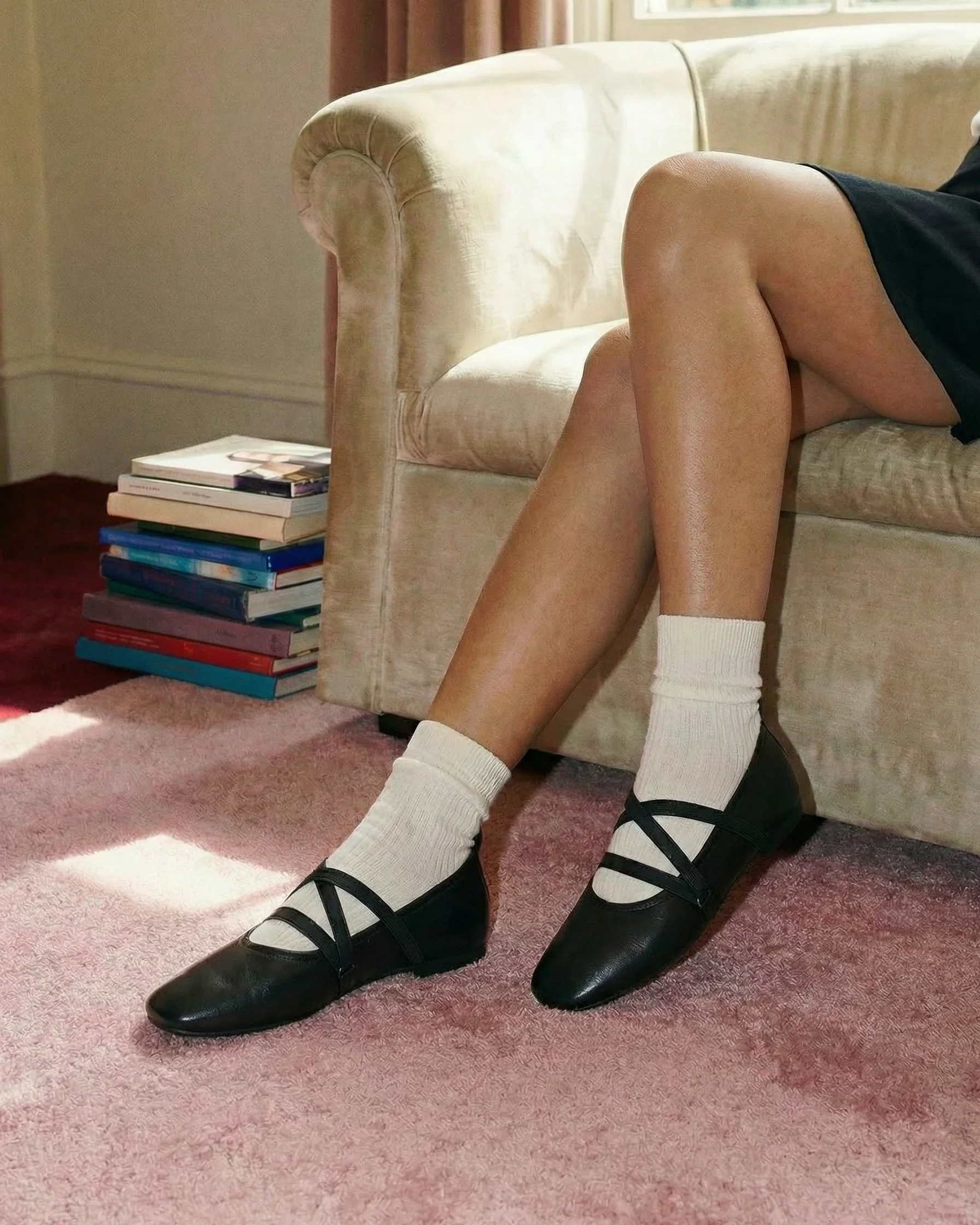 Cross Straps Foldable Ballet Flats - Image 8