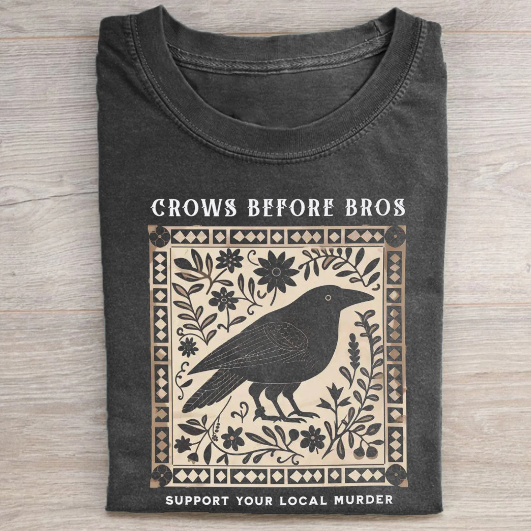 Crows Before Bros T-shirt - Image 2