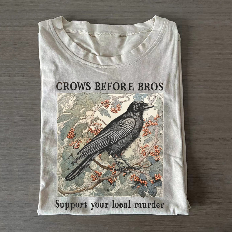 Crows Before Bros Vintage T-Shirt - Image 2