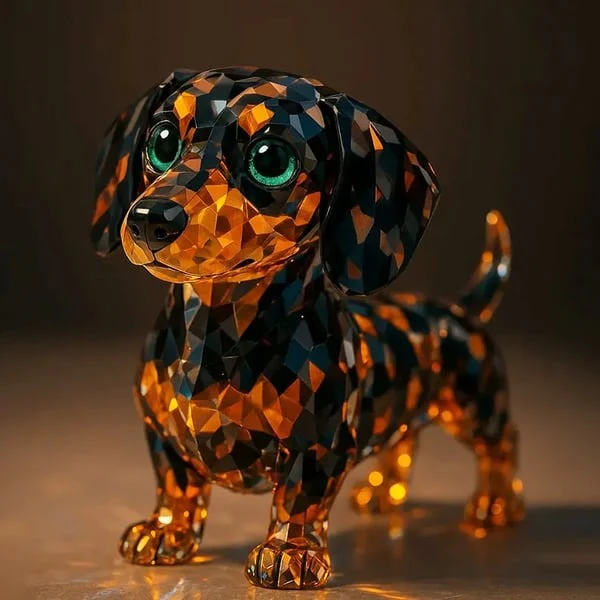 Crystal Dog Figurine – Elegant Companion in Sparkling Form - Image 2