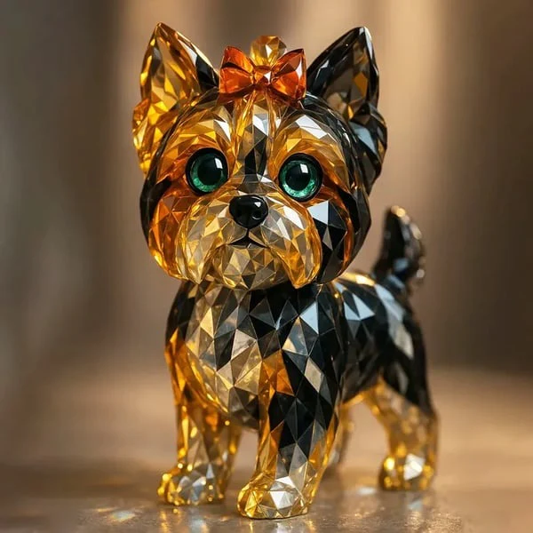 Crystal Dog Figurine – Elegant Companion in Sparkling Form - Image 3