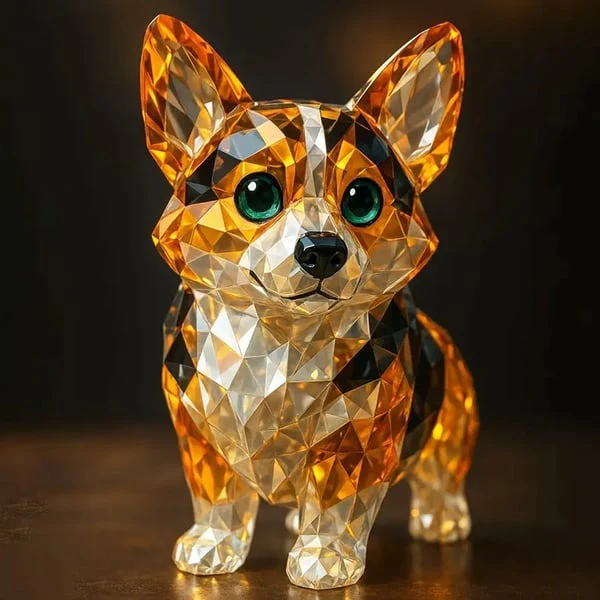 Crystal Dog Figurine – Elegant Companion in Sparkling Form - Image 6
