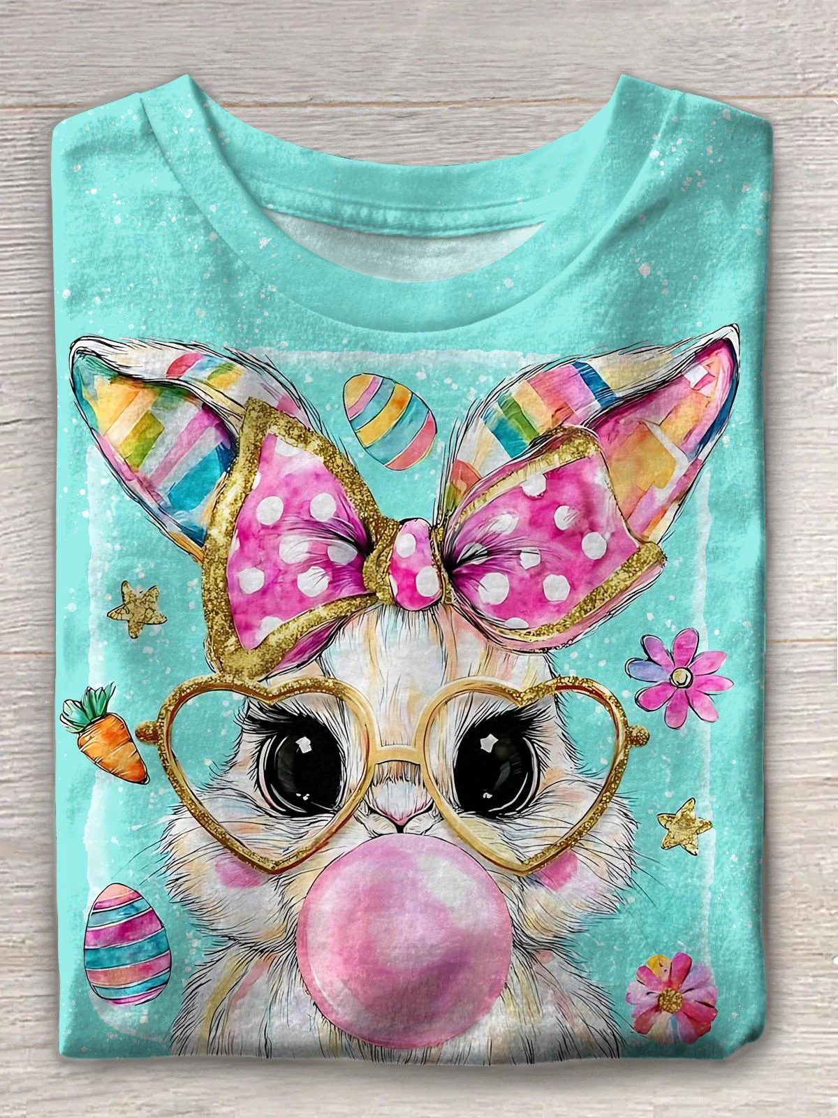 Cute Easter Bunny Crew Neck T-shirt