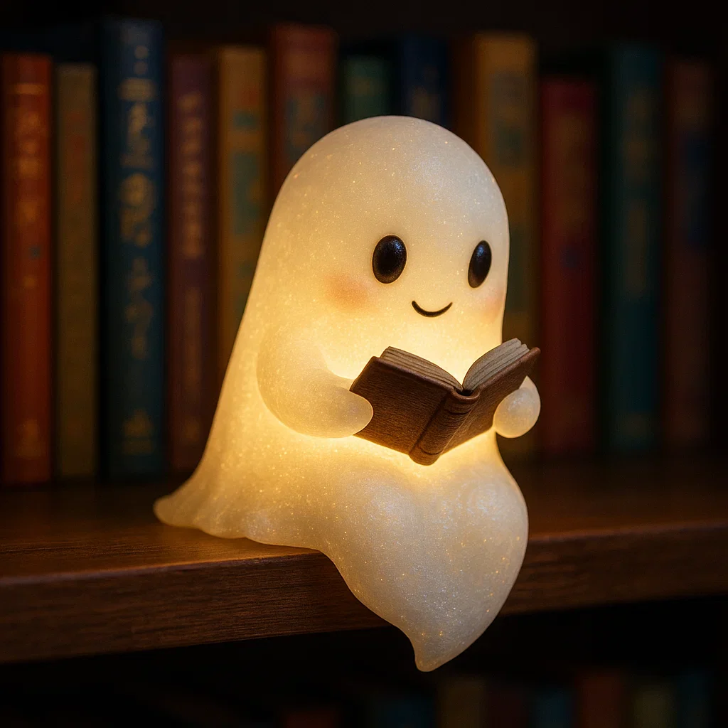 👻Cute Ghost Reading Book Lamp