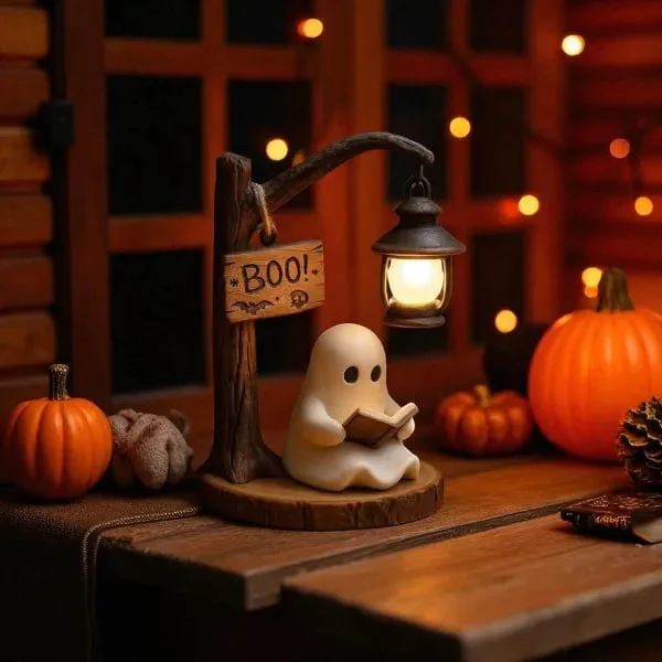 👻📖Cute Ghost Reading Lantern - BOO!(✨Same as in the video) - Image 3