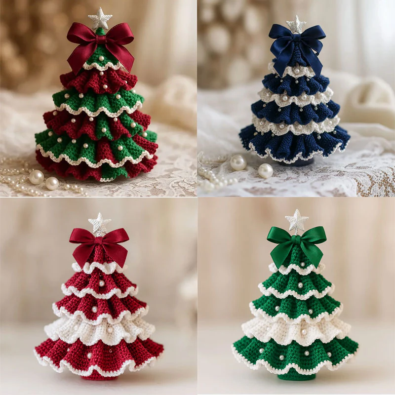 DIY Crochet Christmas Tree Kit – Handmade Holiday Decoration Set - Image 6