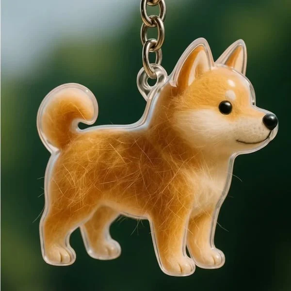 Dog Hair Collector Keychain Charm Memorial Storage Box - Image 4
