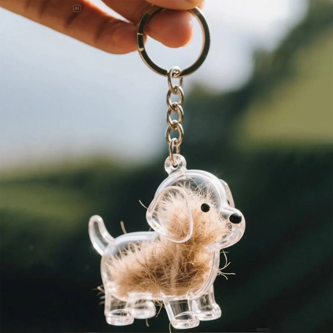 Dog Hair Collector Keychain Charm Memorial Storage Box - Image 6