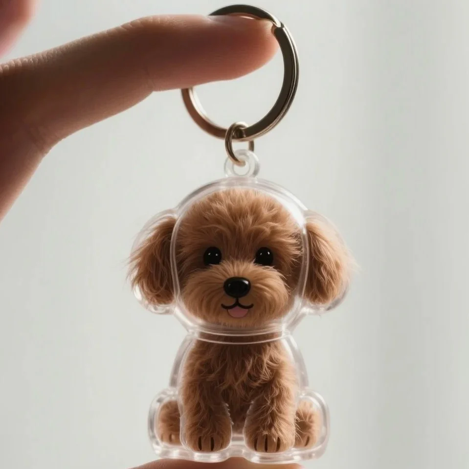 Dog Hair Collector Keychain Charm Memorial Storage Box - Image 8