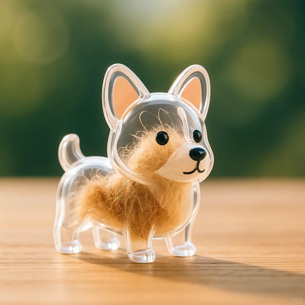 Dog Hair Collector Keychain Charm Memorial Storage Box - Image 9