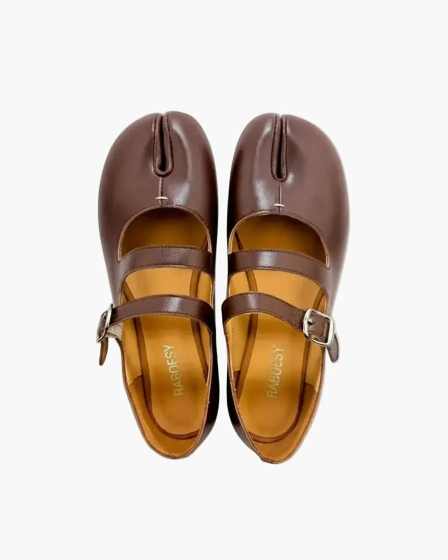 Double Straps Tabi Ballet Flats - Image 12
