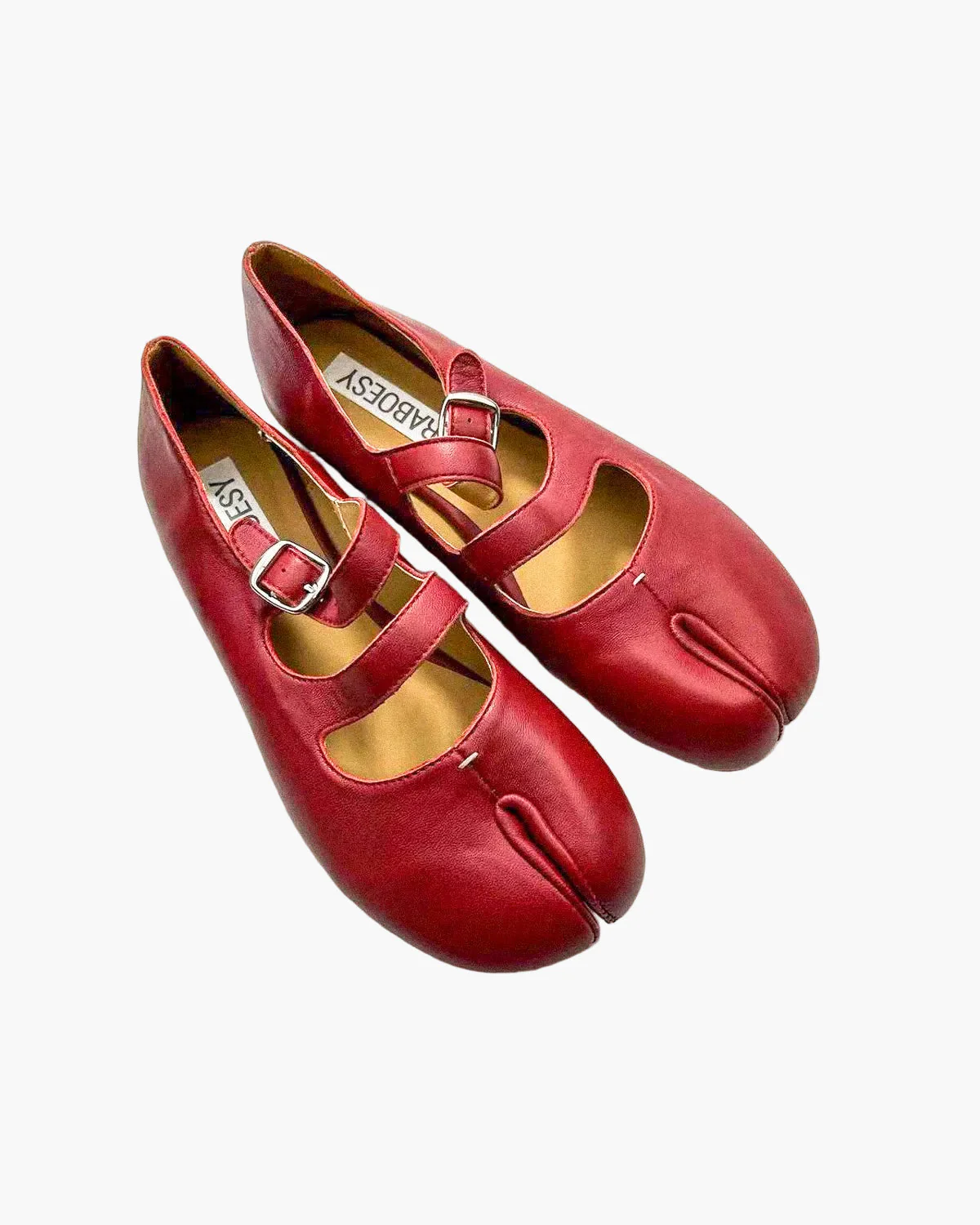 Double Straps Tabi Ballet Flats - Image 9