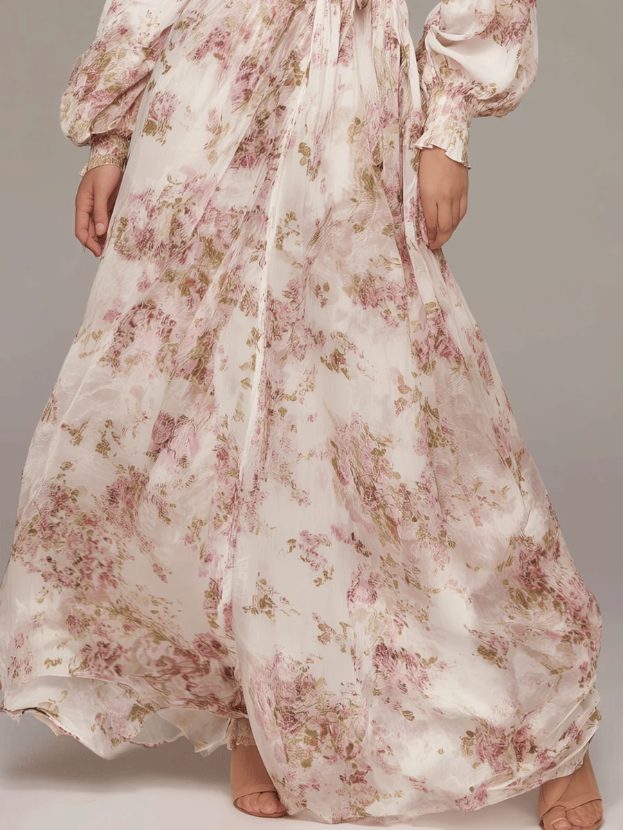 Elegant And Romantic Bohemian Floral Maxi Dress - Image 3