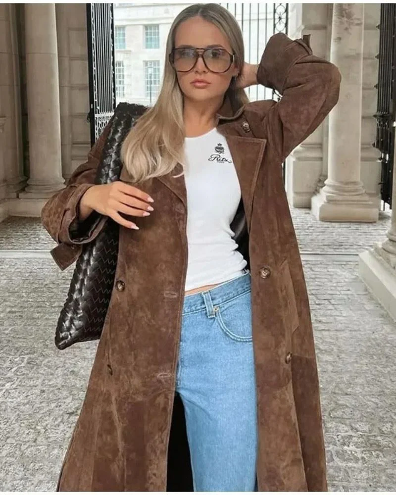 ESMERALDA - Suede long coat - Image 2