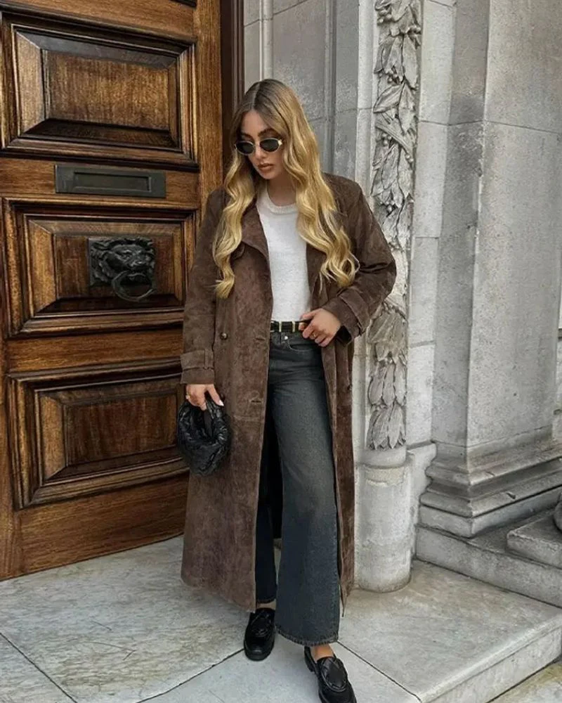 ESMERALDA - Suede long coat - Image 5