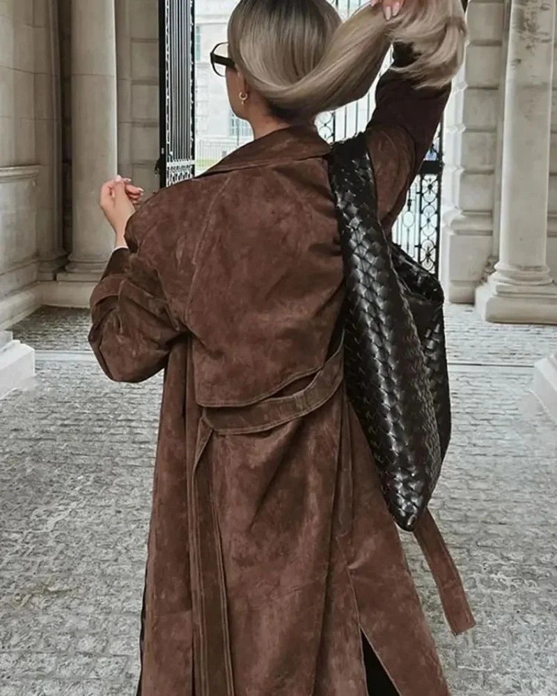 ESMERALDA - Suede long coat - Image 6