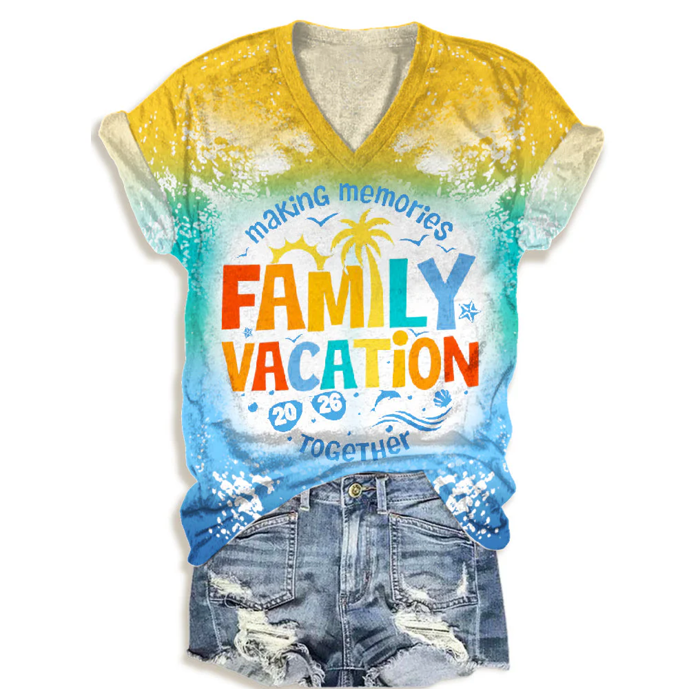 FAMILY VACATION V-neck T-Shirt - Image 2