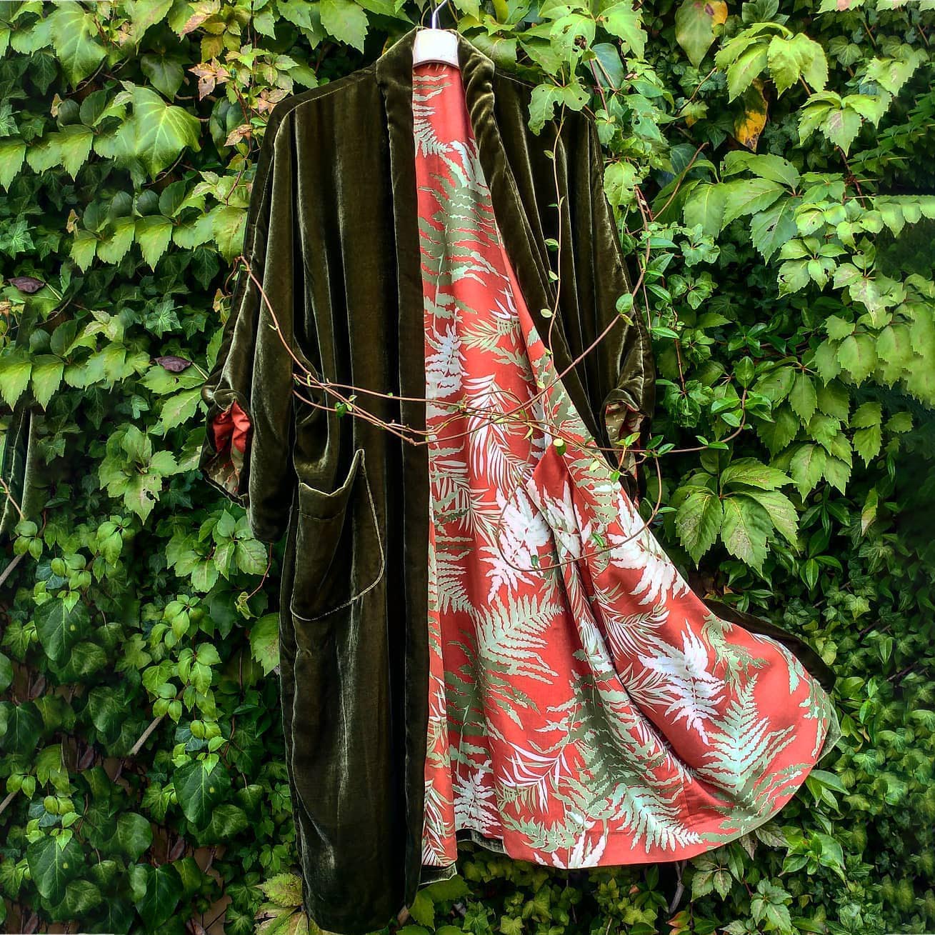 Fashion Casual Lined Printed Velvet Duster - Image 5