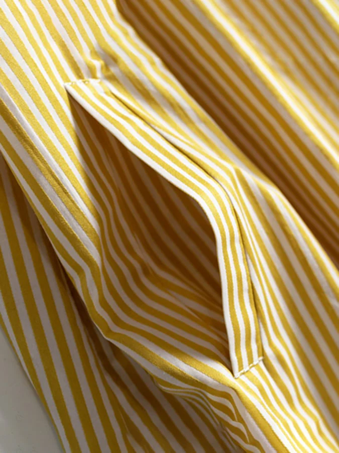 Fashion Casual Striped Shirt Dress - Image 10