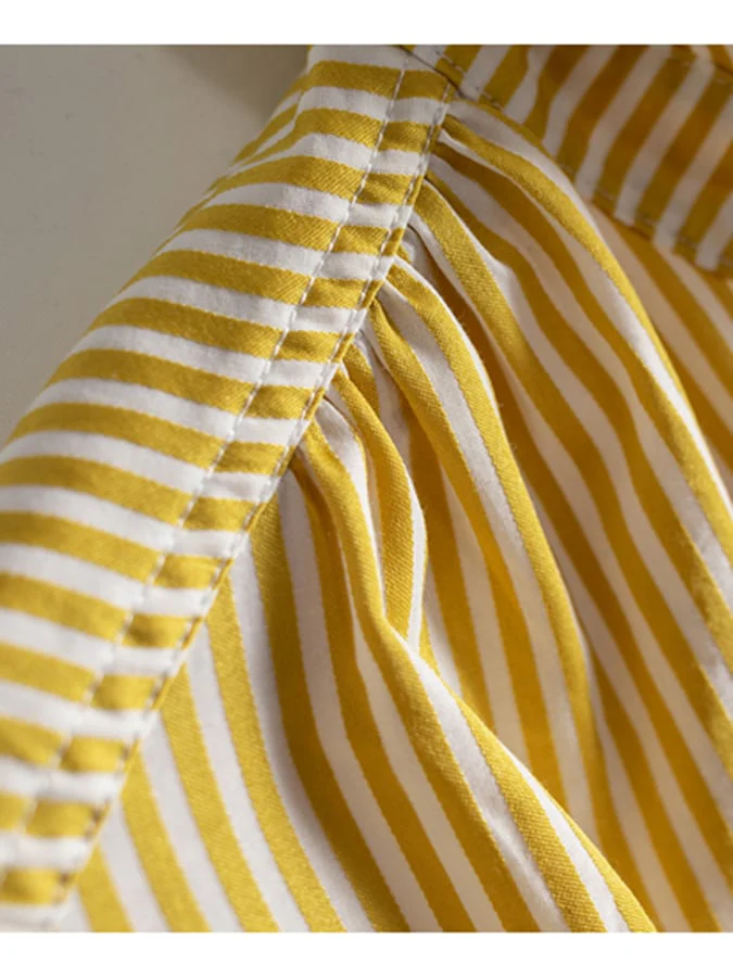 Fashion Casual Striped Shirt Dress - Image 12