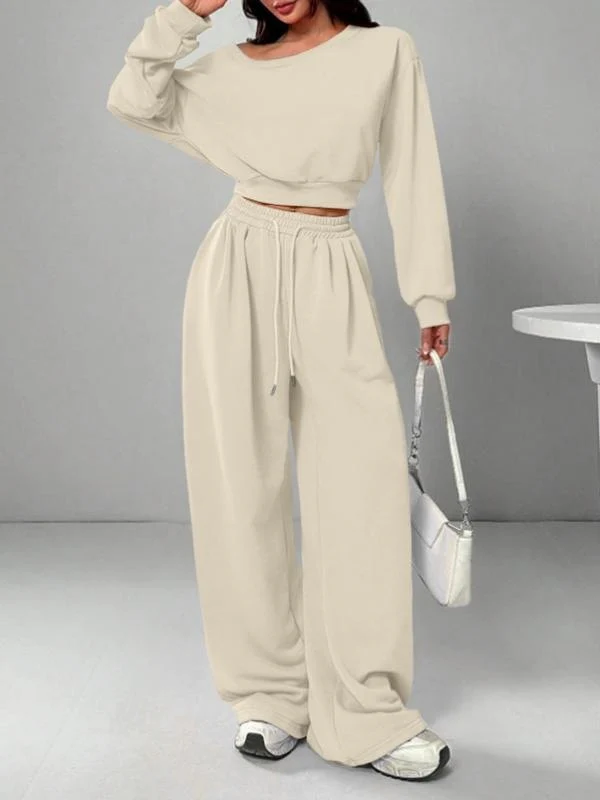 Fashion Slim-fit Off-the-shoulder Navel Solid Color Casual Pants Suit - Image 17