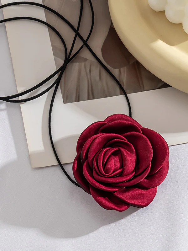 Flower Shape Lace-Up Dainty Necklace Necklaces Accessories - Image 11