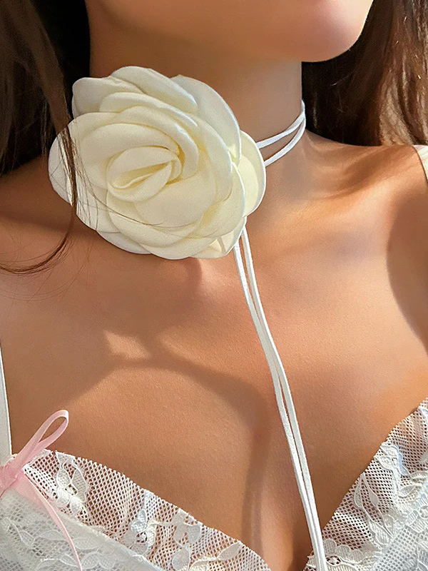 Flower Shape Lace-Up Dainty Necklace Necklaces Accessories - Image 4