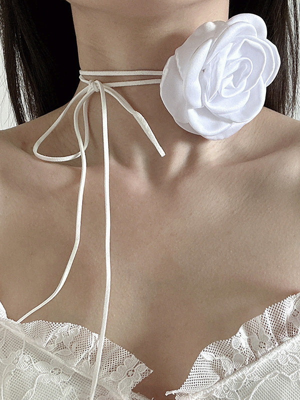 Flower Shape Lace-Up Dainty Necklace Necklaces Accessories - Image 7