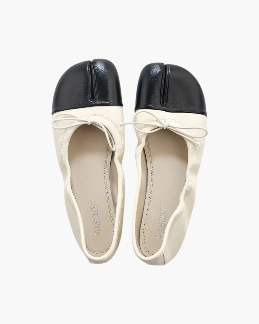 Foldable Color Block Tabi Flats - Image 2