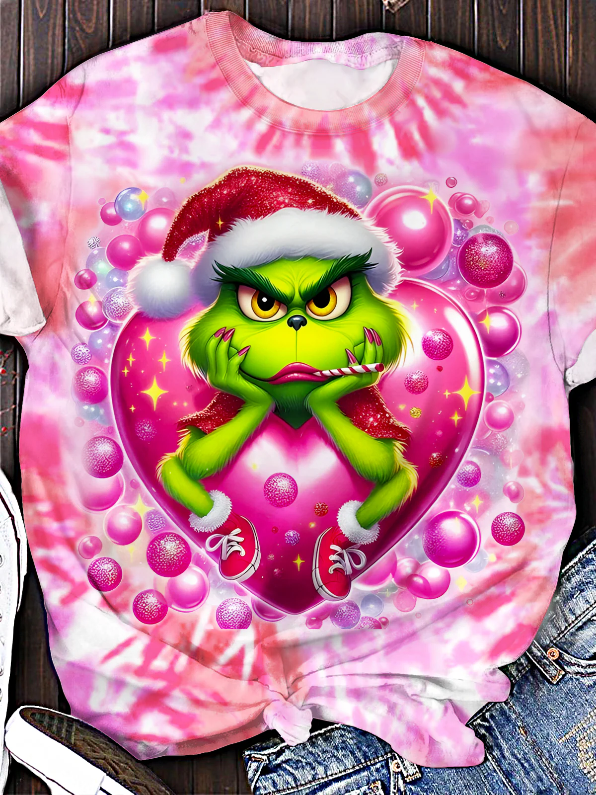 Fun Valentine's Day Prints Crew Neck T-Shirt