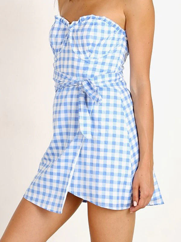 Gingham tie front dress - Image 2