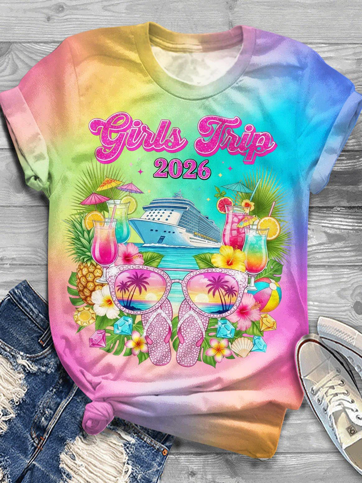 Girl Trip 2026 Crew Neck T-shirt