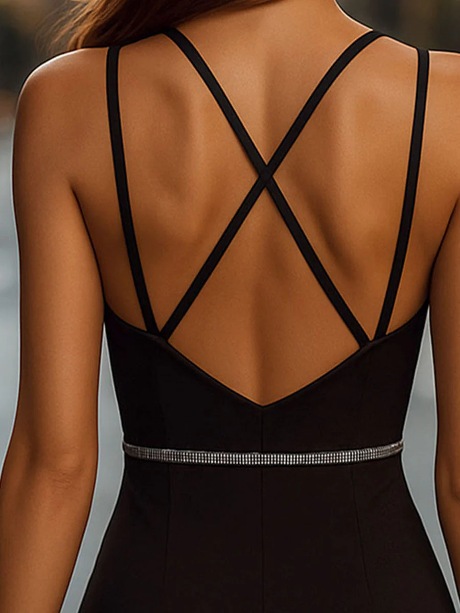 Glamorous Strappy Embellished Bodycon Dress - Image 5
