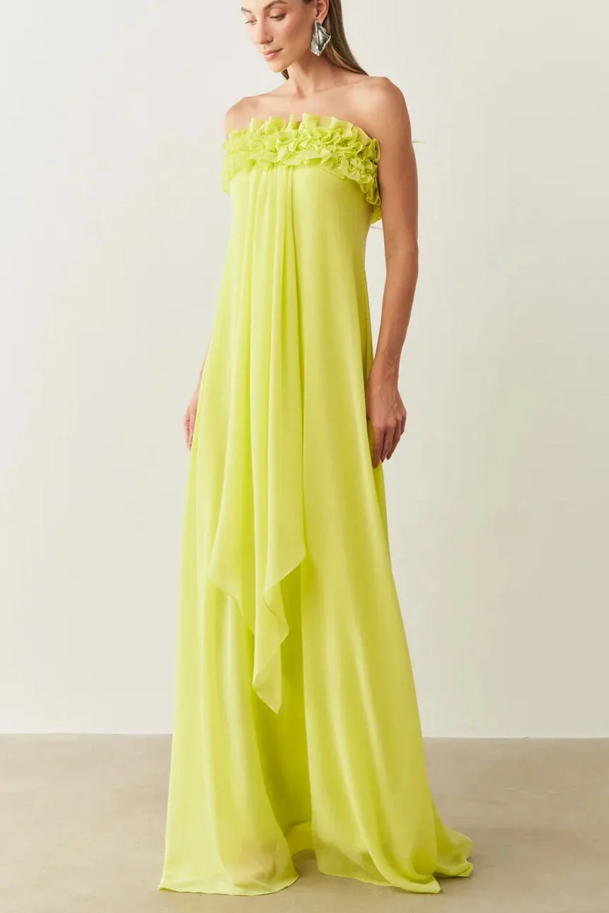 Green Chiffon Maxi Dress - Image 2