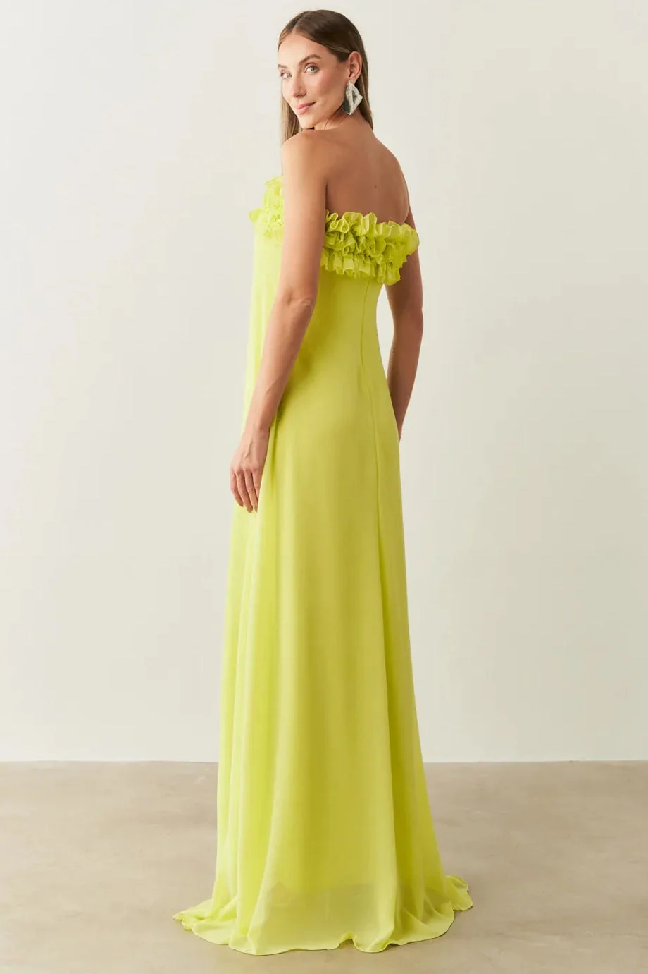 Green Chiffon Maxi Dress - Image 3