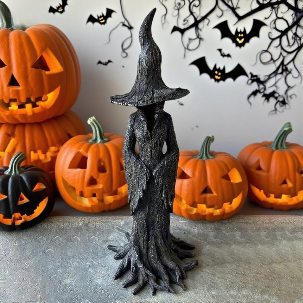🧙♀️💫Hand-Painted Enchanting Witch Statue: The Guardian of Your Home - Image 2